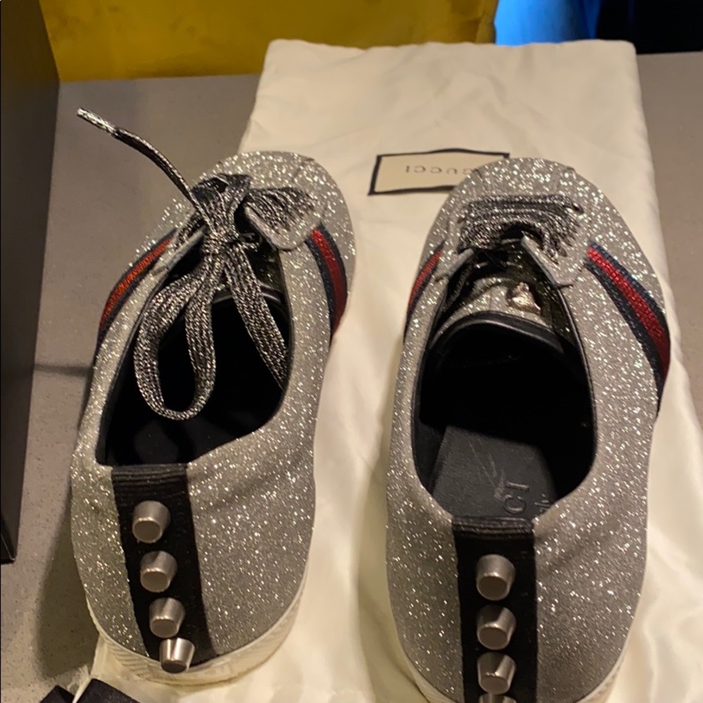 Gucci Glitter Web Sneakers